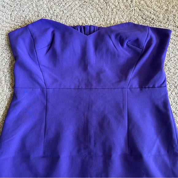 NWT French Connection Echo Crepe Cobalt Violet Midi Cocktail Dress, Size 12 - Picture 8 of 14